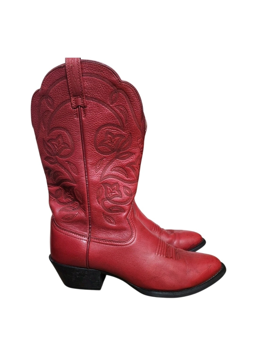Ariat 15761 Red Cowboy Boots Women Size 8.5B Floral Embroidered Western Cowgirl - Picture 16 of 16